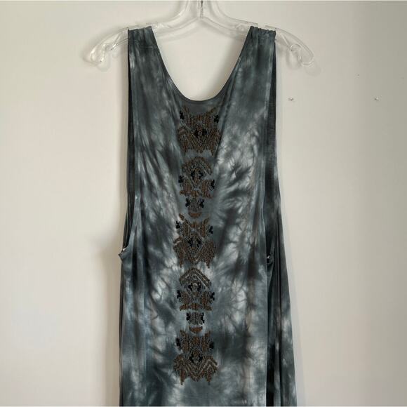 NWT Chaser Beaded Tie-Dye Maxi Dress – Blue/Gray/Green/White – Women’s Small - Picture 7 of 8
